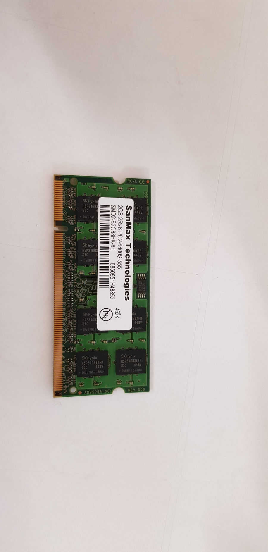 SanMax 2GB 2Rx8 PC2 6400S SODIMM MEMORY MODULE (SMD2-S2G88HK-8E)