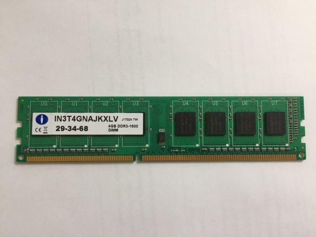 Integral 4GB PC3-12800 DDR3-1600MHz non-ECC Unbuffered CL11 240-Pin DIMM ( IN3T4GNAJKXLV ) REF