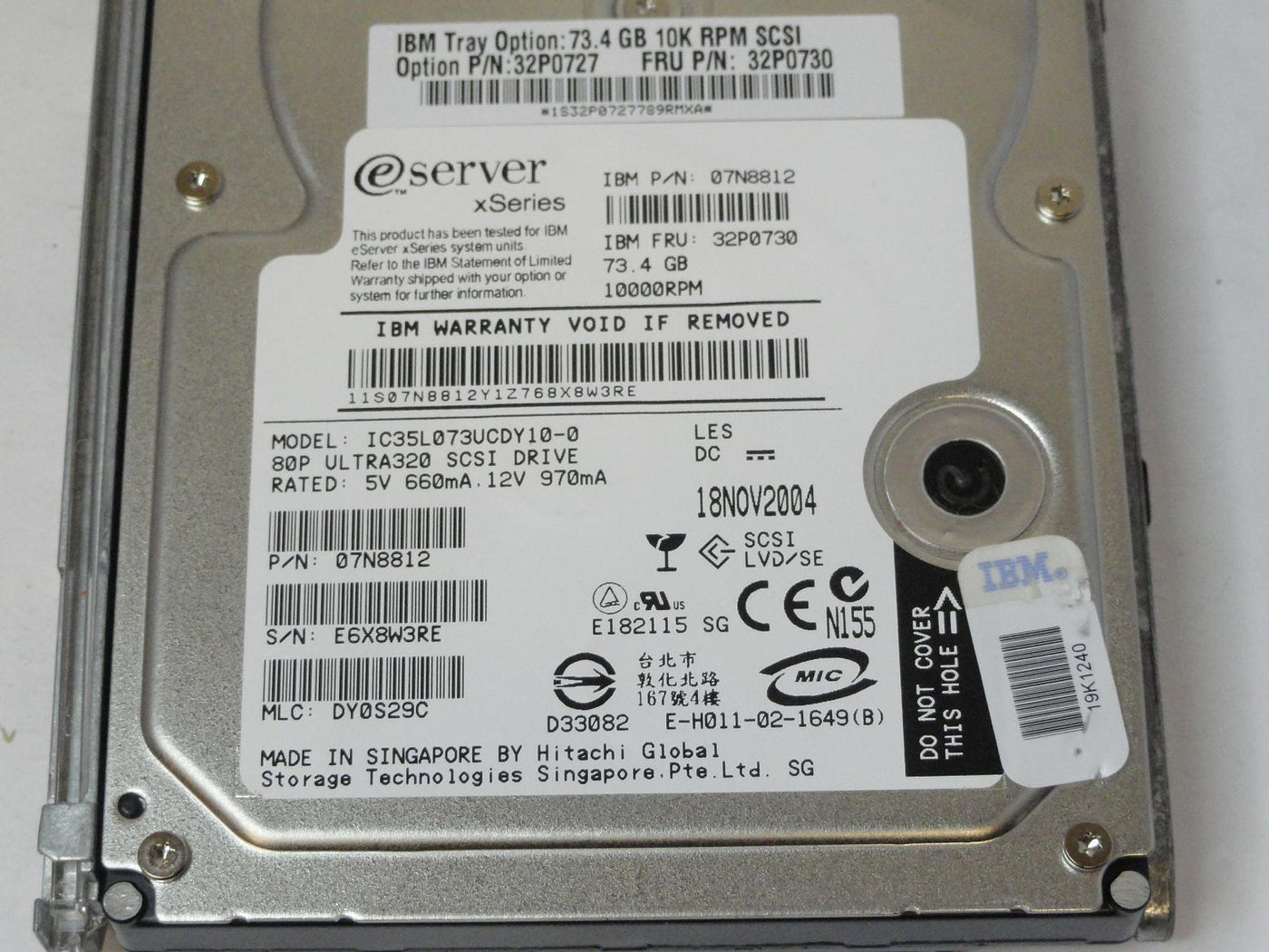 PR15756_07N8812_IBM 73.4GB SCSI 80 Pin 10Krpm 3.5in HDD - Image4
