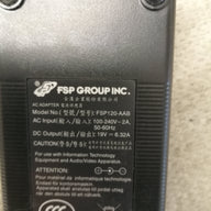 FSP AC ADAPTER IN 240V 2A OUT19V 6.32A  FSP120-AAB ( 9NA1200304  USED )