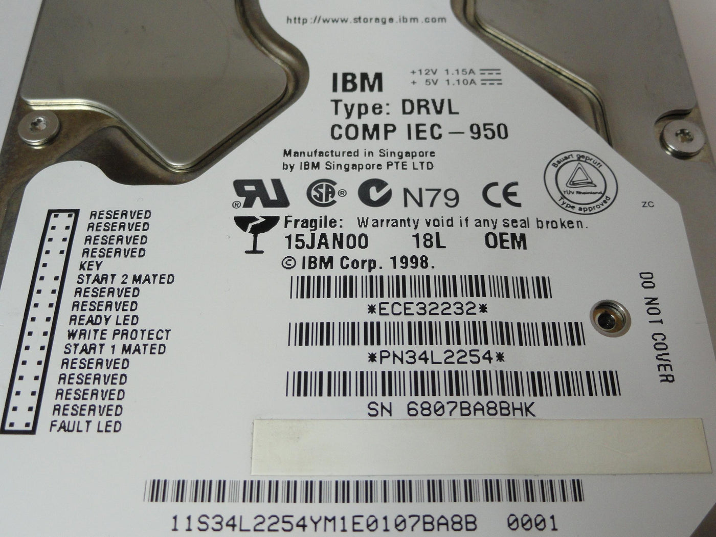 PR23003_34L2254_IBM 18Gb Fibre Channel 10Krpm 3.5in HDD - Image2