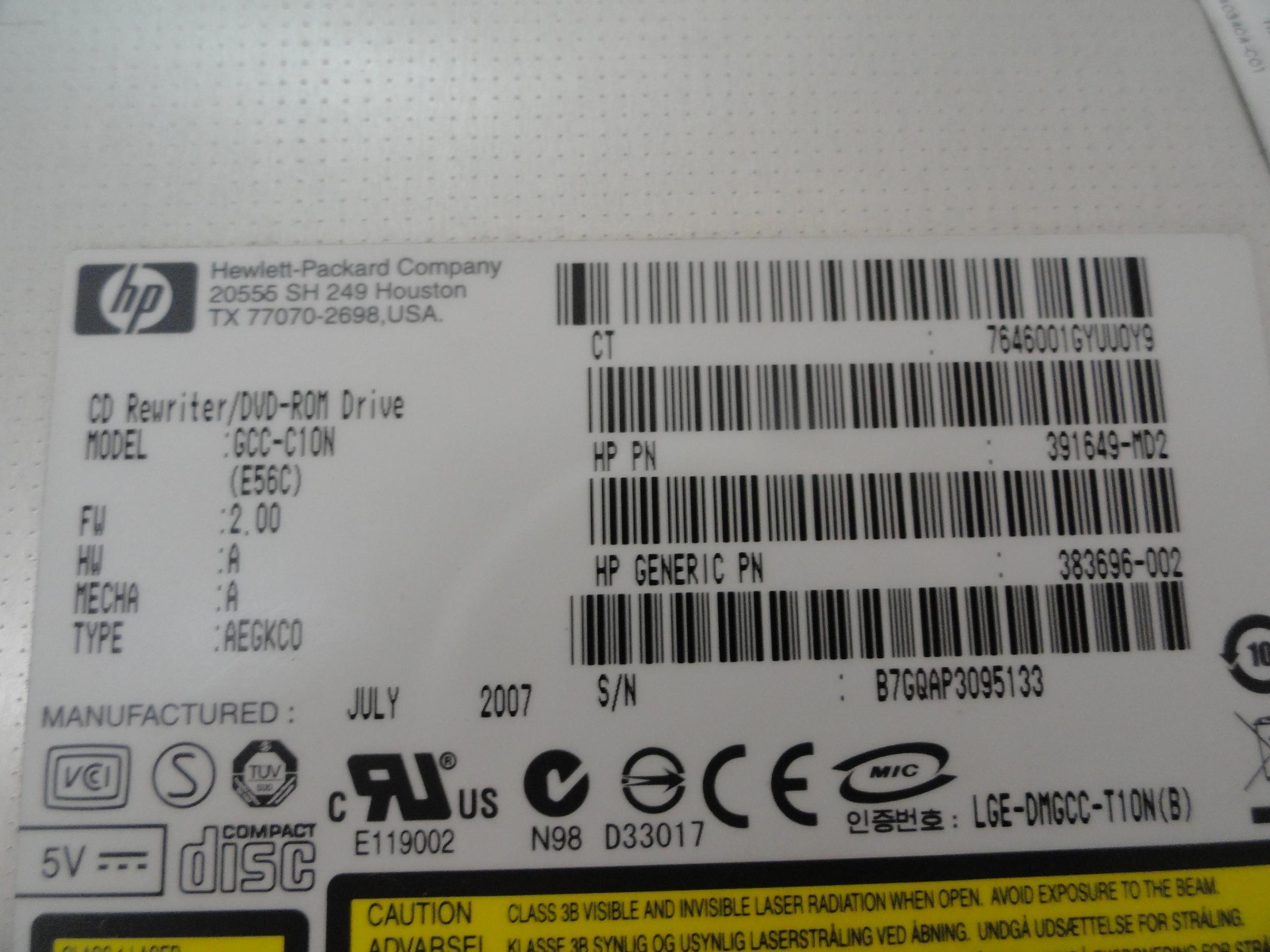 399959-001 - HP 24x DVDR CDRW 5.25in Slimline Drive - ASIS