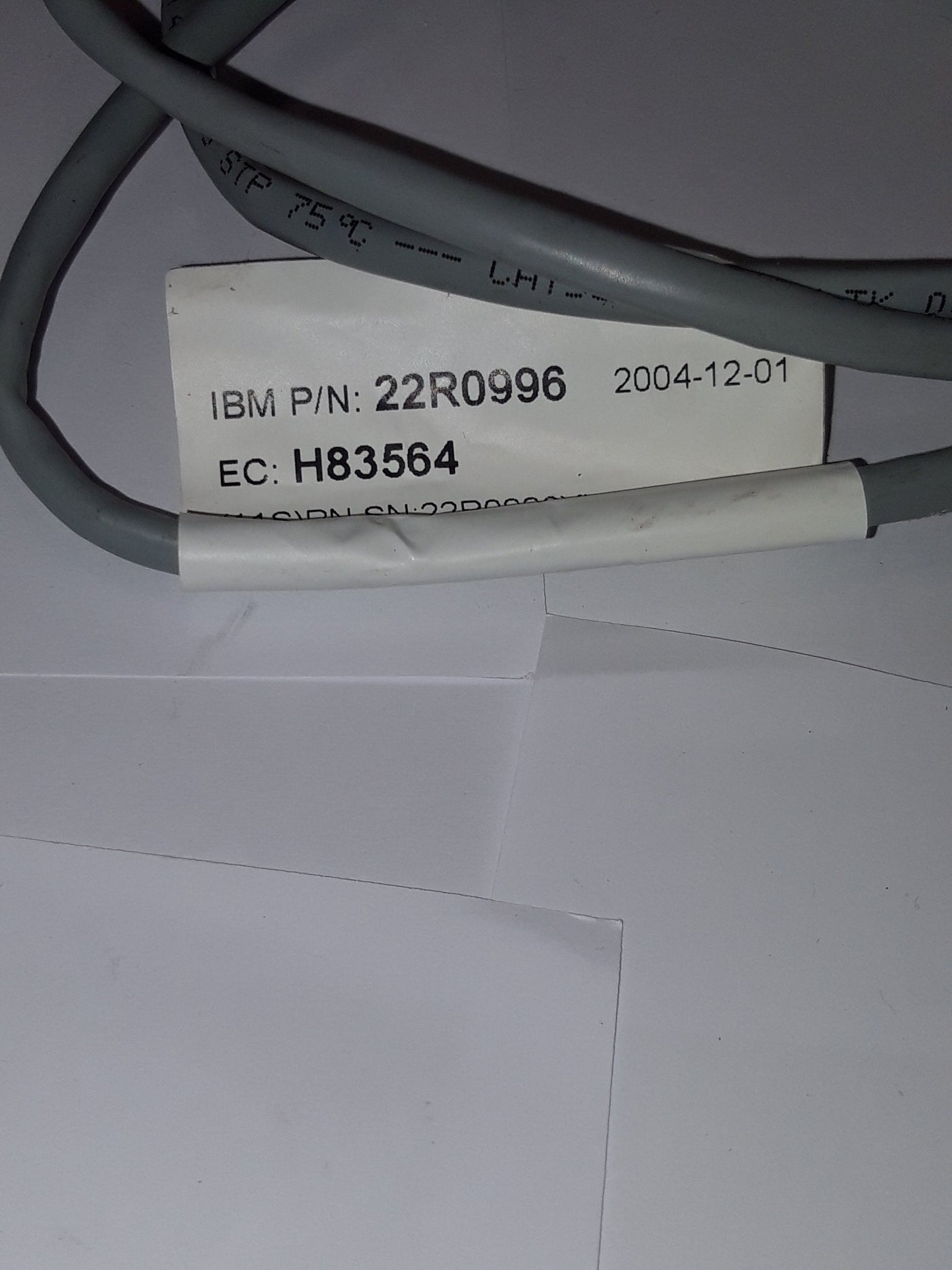 IBM Cable CEC 2 (Lower) to Ethernet Grey 1.2m (22R0996 USED)