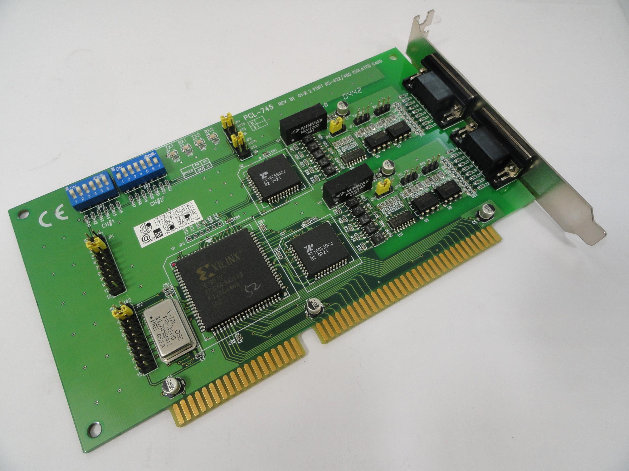Advantech Dual Port Serial ISA Communication Card ( PCL-745 PCL-745    Advantech Ref )