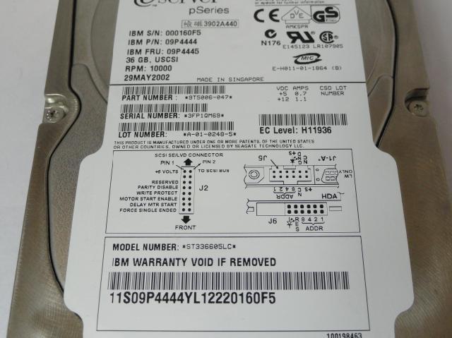 PR22427_9T5006-047_Seagate IBM 36Gb SCSI 80 Pin 10Krpm 3.5in HDD - Image3