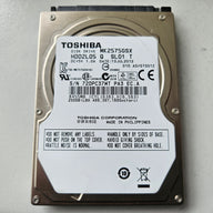 Toshiba 250GB 5400RPM SATA 2.5in HDD ( MK2575GSX HDD2L05 ) REF