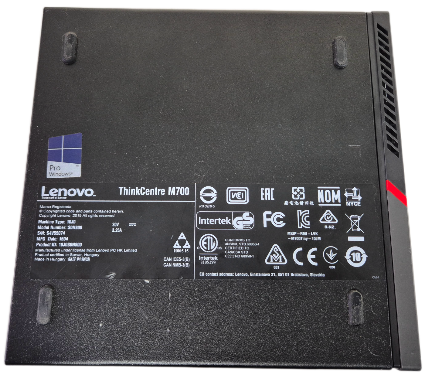 Lenovo ThinkCentre M700 240GB SSD 8GB RAM i5-6500T 2.5GHz NO OS ( 10J0-S0N800 ) USED