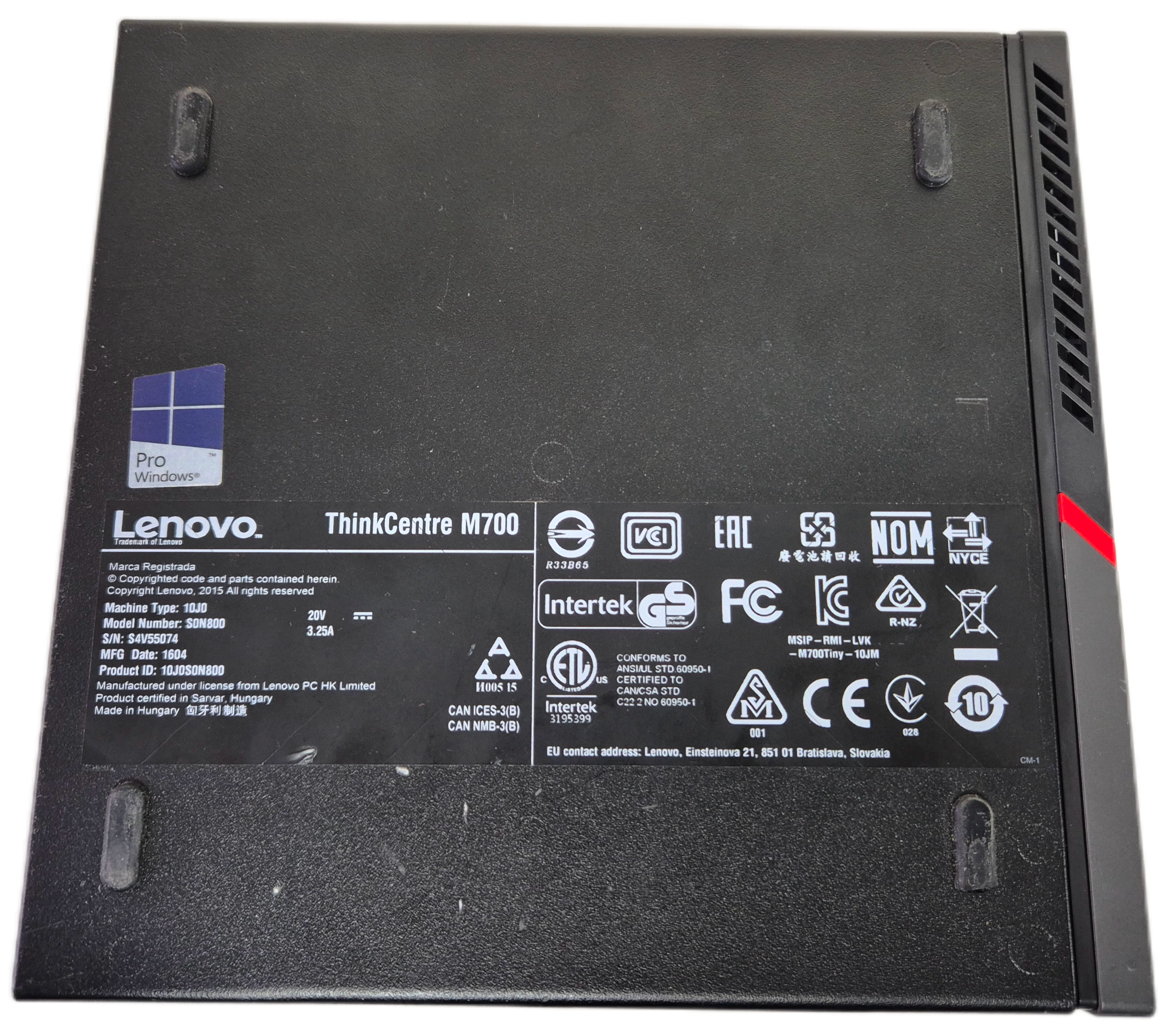 Lenovo ThinkCentre M700 240GB SSD 8GB RAM i5-6500T 2.5GHz NO OS ( 10J0-S0N800 ) USED