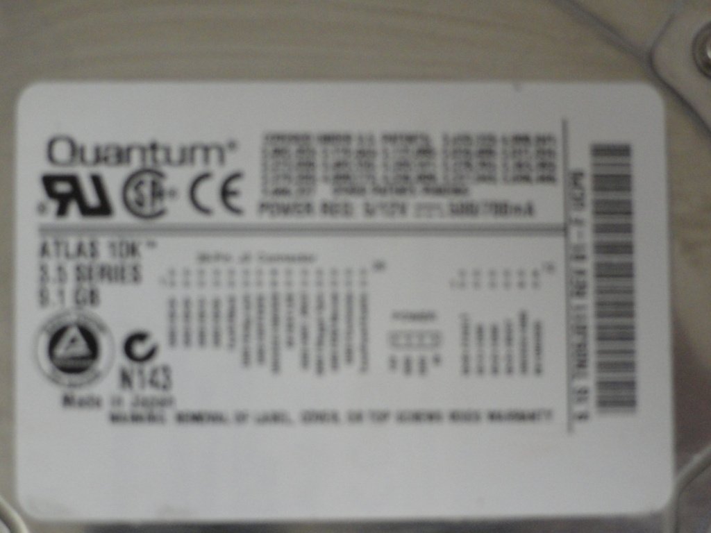 TN09J011 - Quantum 9.1GB SCSI 80Pin 10Krpm 3.5in HDD - Refurbished