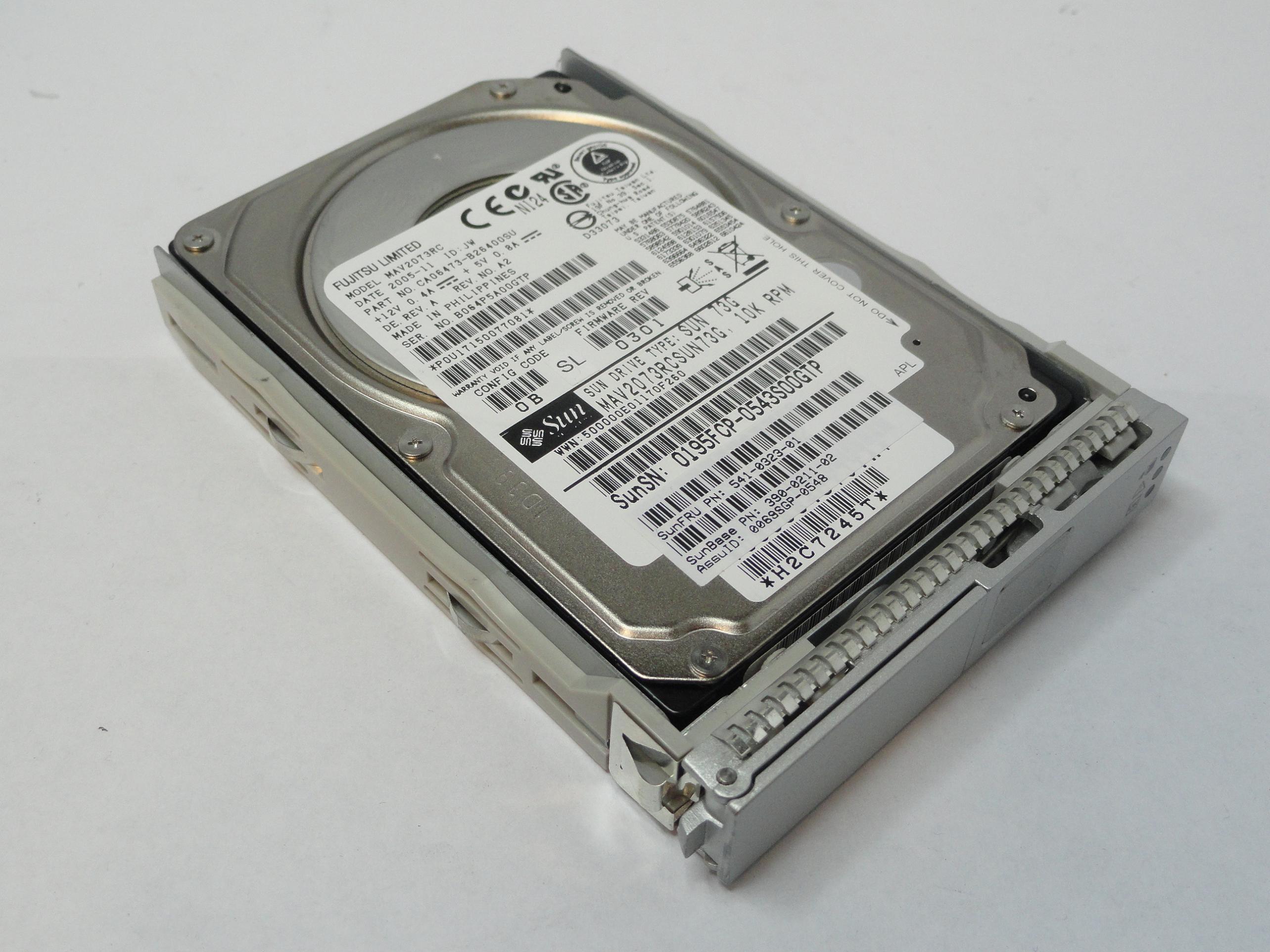 PR19266_CA06473-B26400SU_Fujitsu Sun 73GB SAS 10Krpm 2.5in HDD - Image3