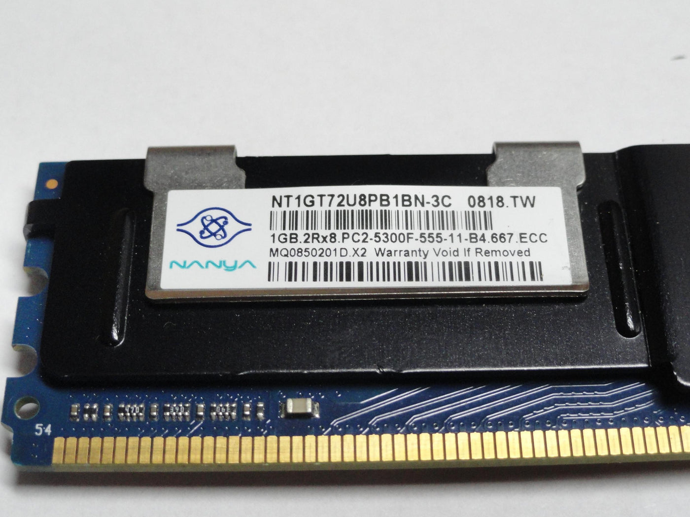 PR16056_PC2-5300F-555-11-B4.667.ECC_Nany 1Gb 240pin DDR2-667 ECC FBDIMM - Image2