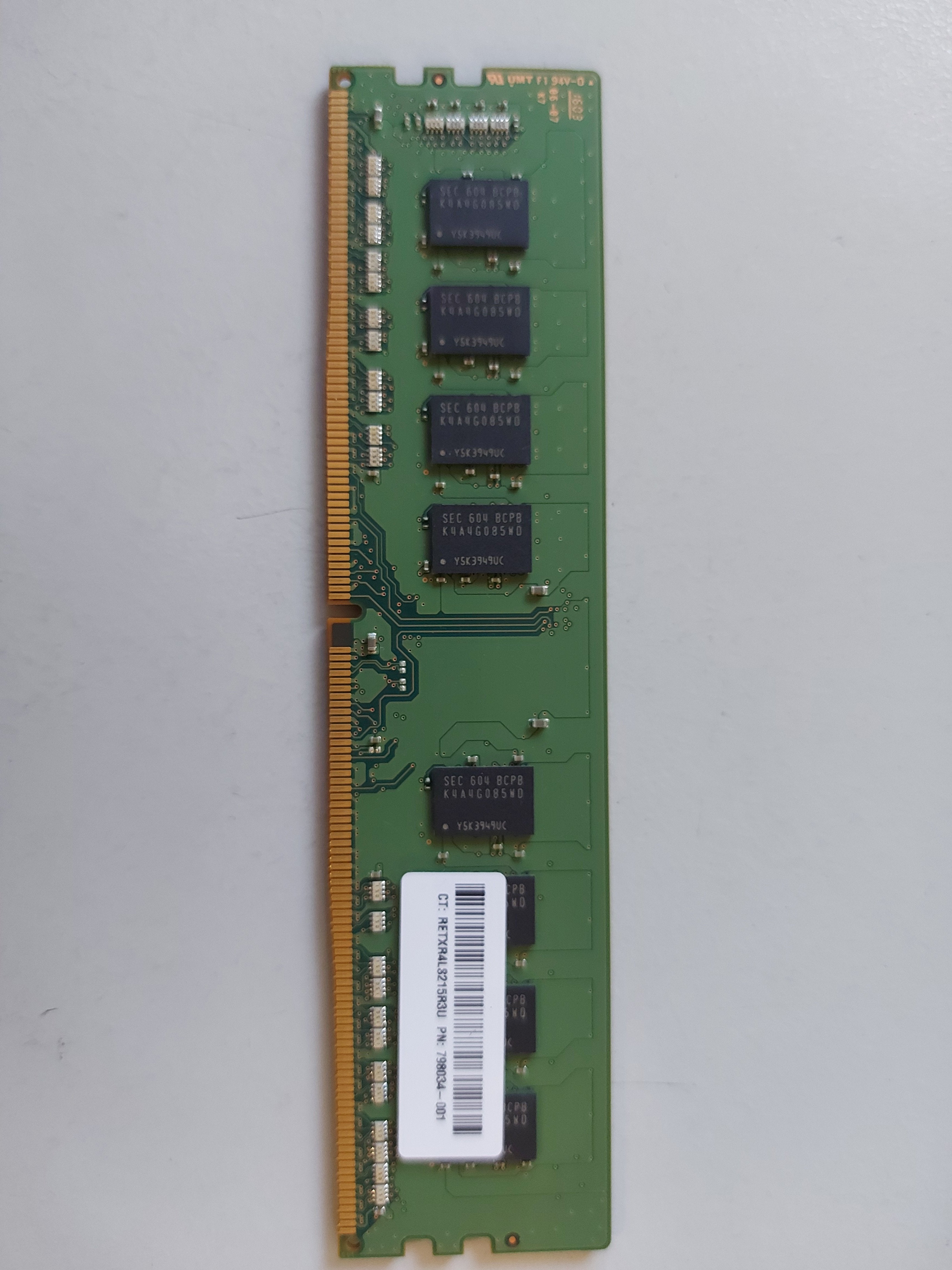 Samsung HP 4GB PC3-12800 DDR3 nonECC Unbuffered DIMM M378B5273CH0-CK0 655410-150