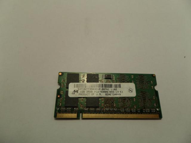 Micron 2GB PC2-5300 DDR2-667MHz non-ECC Unbuffered CL5 200-Pin SoDimm Dual Rank Memory Module ( MT8TF25632HZ-667H1     Micron )
