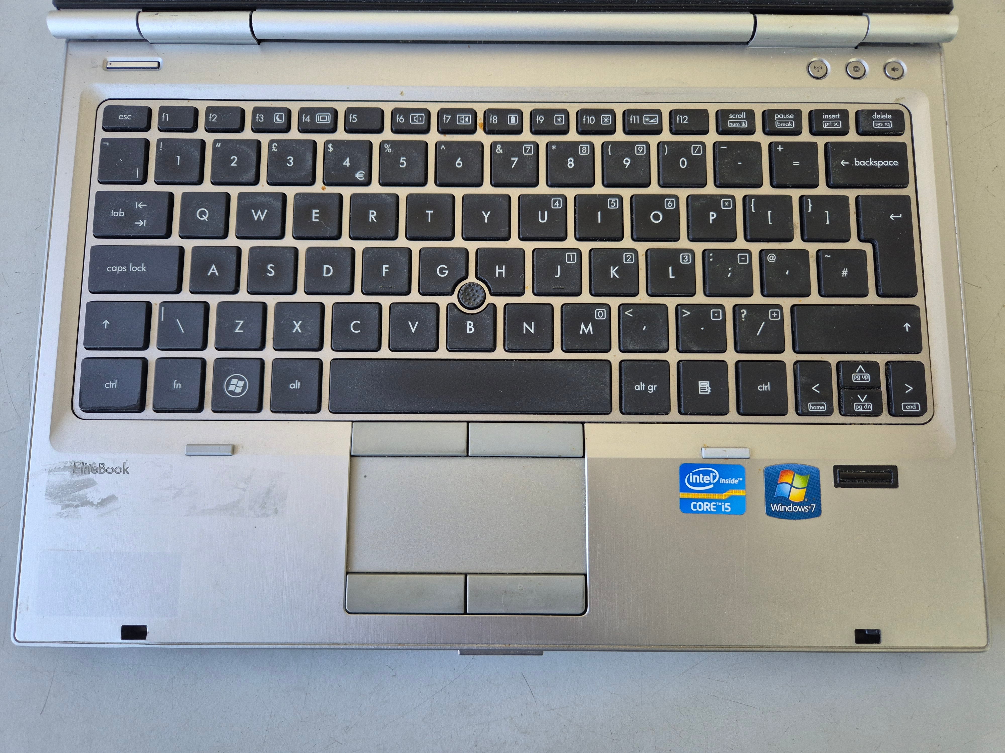 HP EliteBook 2560p NO HD NO OS 4GB RAM DVD i5 12.5" Laptop SPR