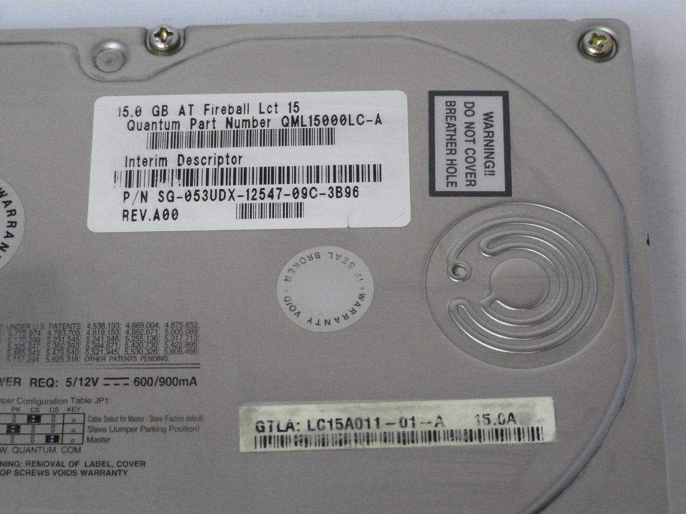 PR05798_LC15A011_Quantum Dell 15GB IDE 5400rpm 3.5in HDD - Image3