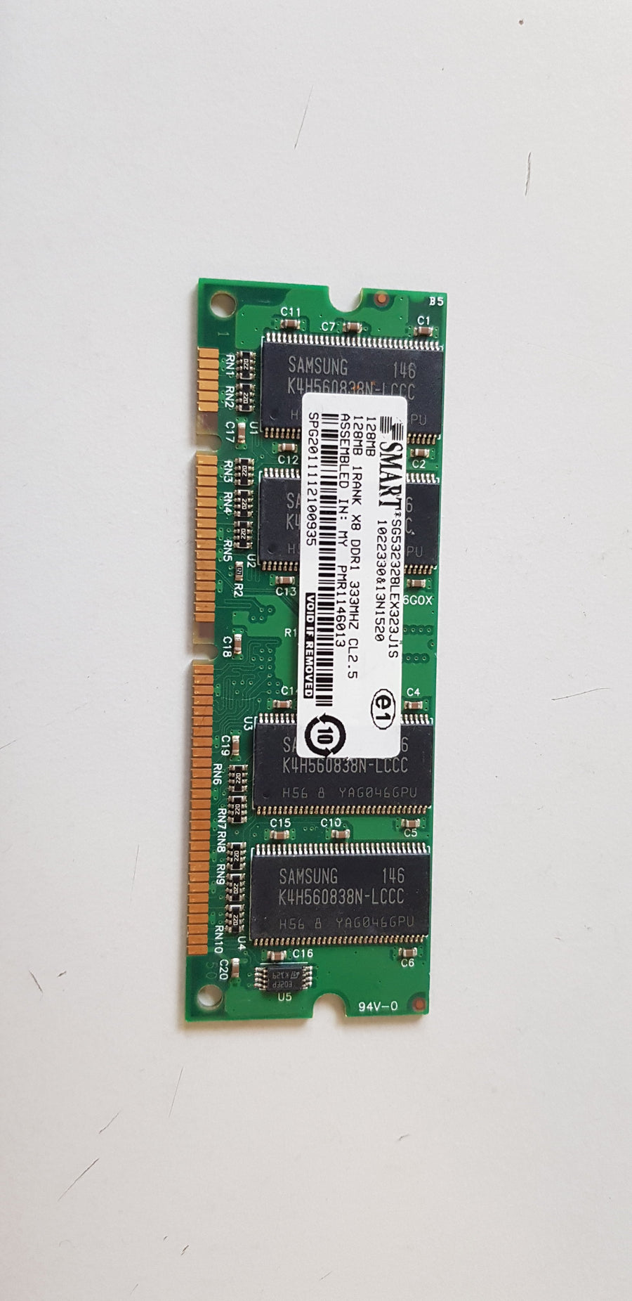 SMART 128MB DDR1 1Rx8 333MHZ CL2.5 Printer memory Module ( SG532328LEX323J1S ) REF