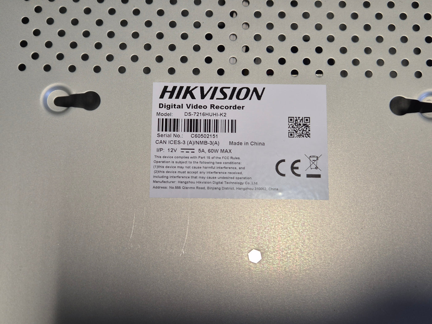 HIKVision 16 Channel Embedded Net DVR NO HDD - passwords reset NO PSU ( DS-7216HUHI-K2 ) USED