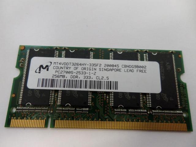 PR25199_MT4VDDT3264HY 335F2_Micron 256MB PC2700 200Pin SODIMM - Image2