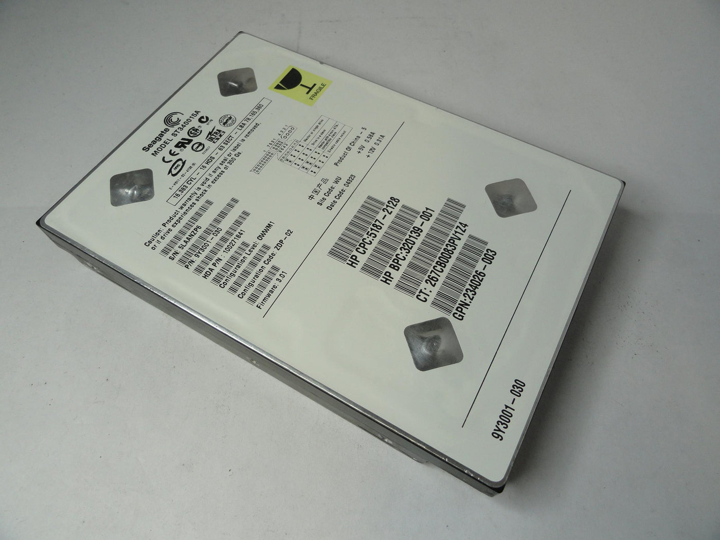 PR20739_9CY3001-030_Seagate HP 40Gb IDE 4200rpm 3.5in Low Profile HDD - Image2