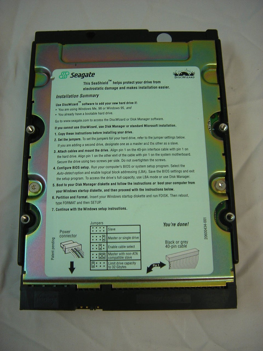 Seagate 40GB IDE 7200rpm 3.5in HDD ( 9T6002-301 ST340016A ) USED