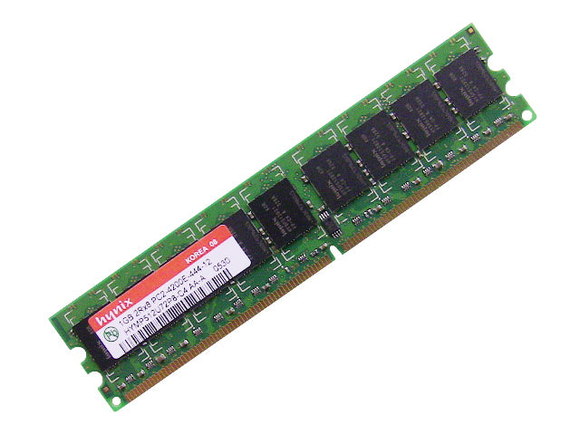 Hynix 1GB DDR2 533MHz PC2-4200 ECC Unbuffered CL4 DIMM ( HYMP512U72P8-C4 ) REF