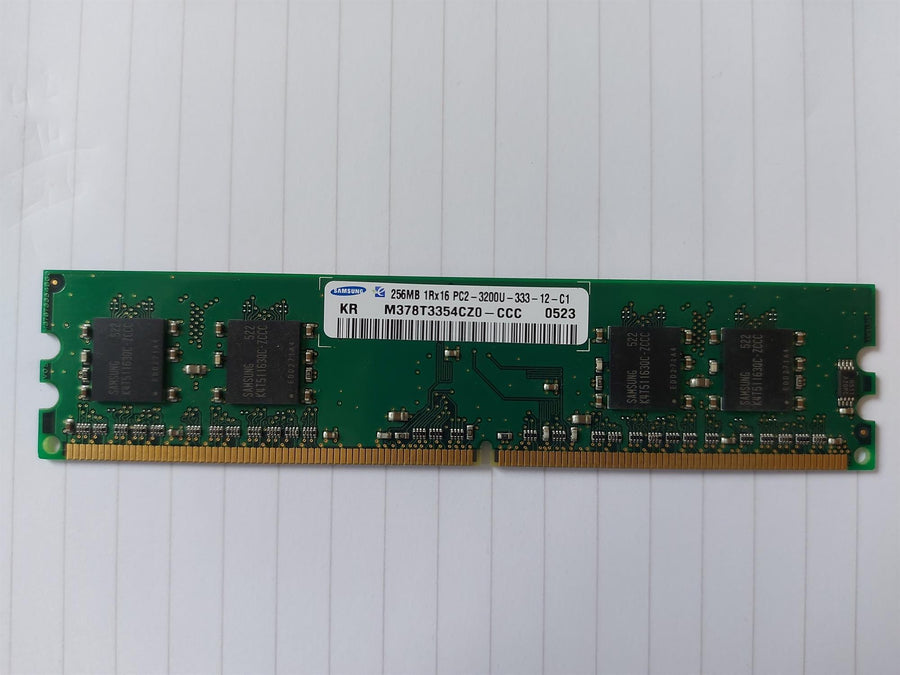 Samsung 256MB DDR2-400MHz PC2-3200 non-ECC Unbuffered CL3 240-Pin DIMM Memory Module (M378T3354CZ0-CCC)