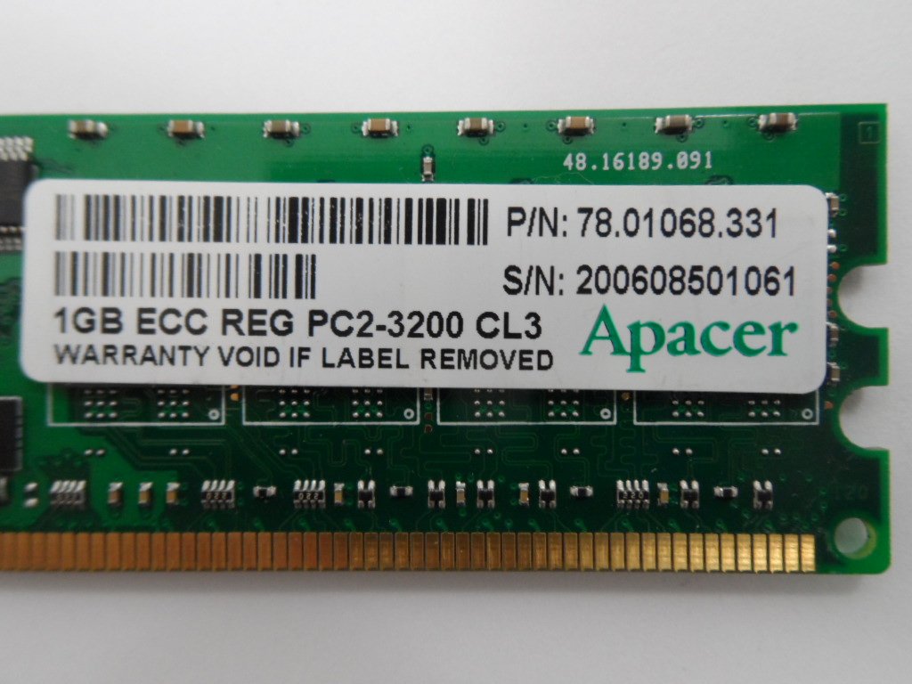 PR19590_78 01068 331_Apacer 1GB PC2-3200 CL3 ECC Reg Memory - Image3