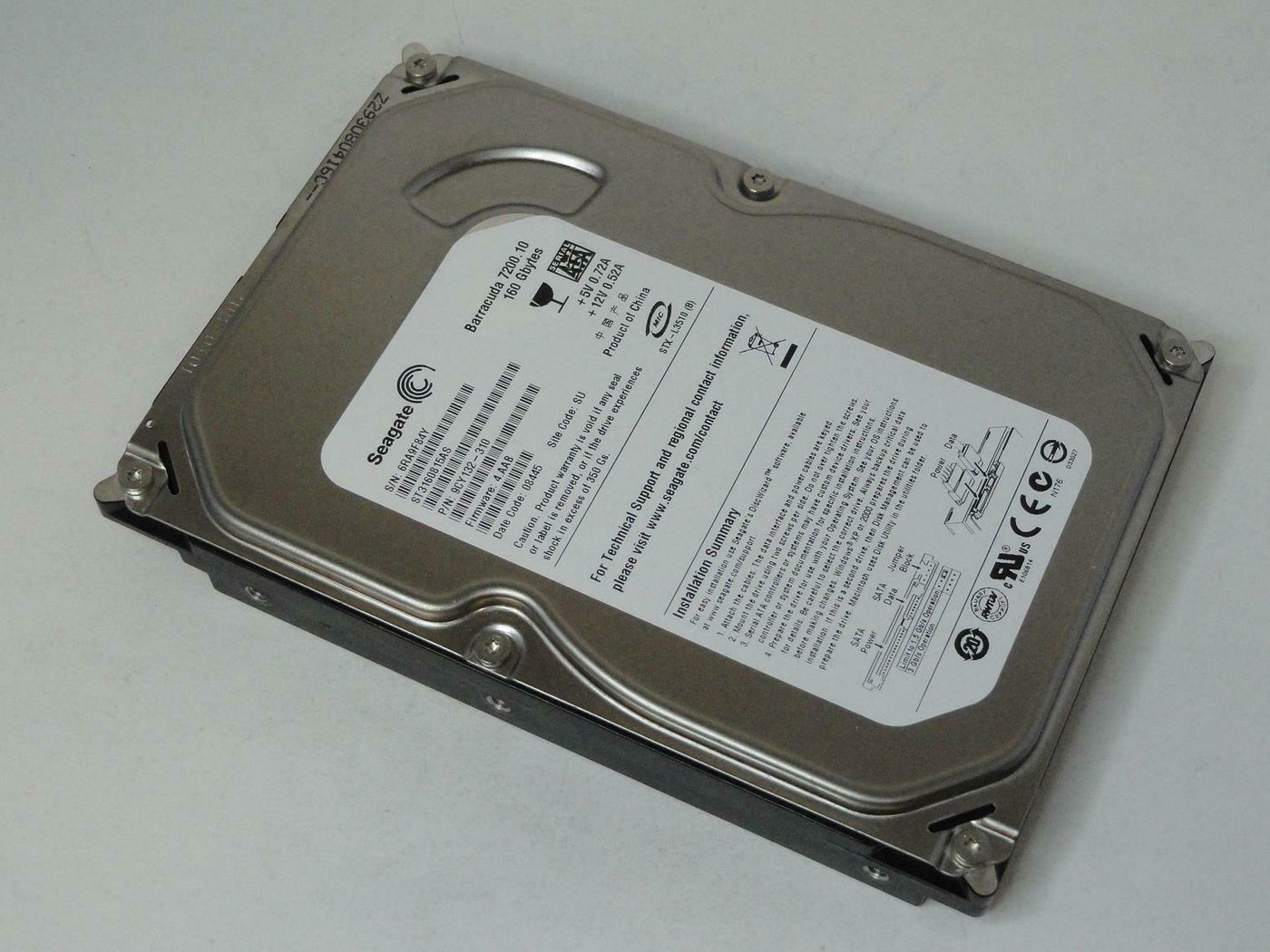 Seagate 160GB SATA 7200rpm 3.5in HDD ( 9CY132-310 ST3160815AS ) REF