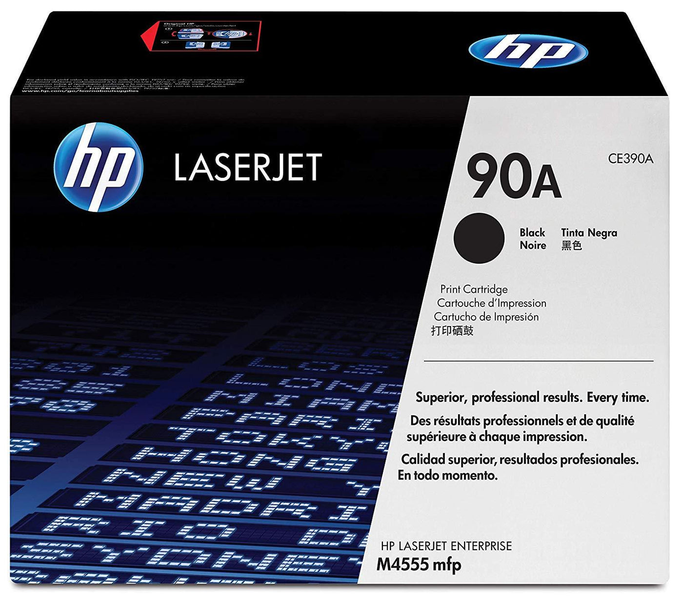 HP  CE390A 90A Original LaserJet Toner Cartridge, Black YIELD 10,000 PAGES, (CE390A NOB)