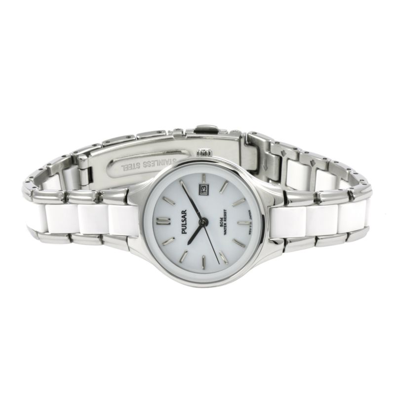 Pulsar Women's Analogue Quartz White Ceramic Watch ( PH7267X1 ) NEW