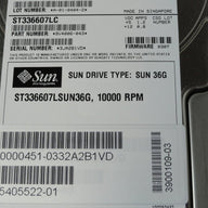 9V4006-043 - Seagate Sun 36GB SCSI 80 Pin 10Krpm 3.5in Cheetah HDD in Caddy - Refurbished