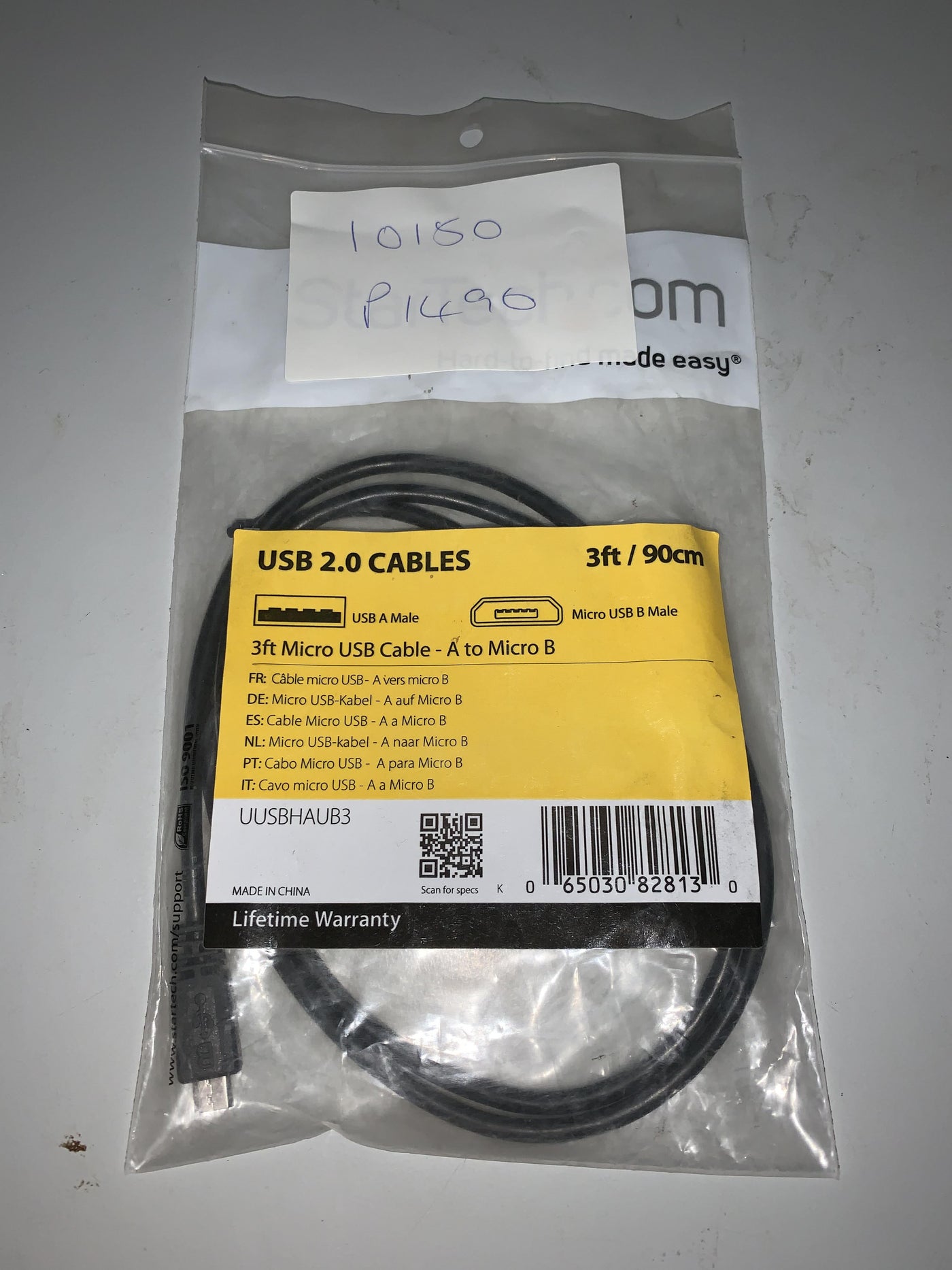 3ft Micro USB Cable - A to Micro B (UUSBHAYB3 USED)