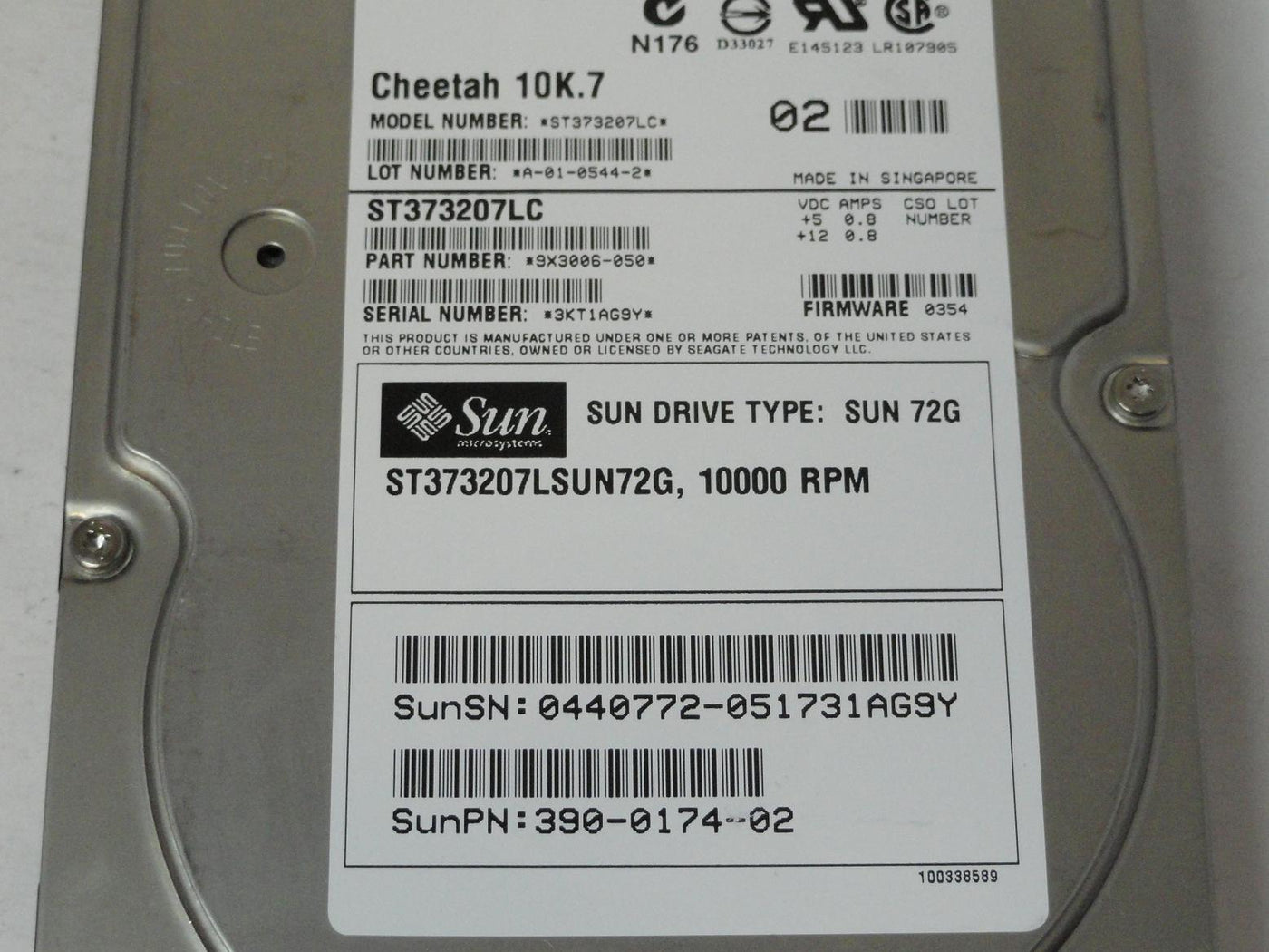 PR18764_9X3006-050_Seagate Sun 73GB SCSI 80 Pin 10Krpm 3.5in HDD - Image3