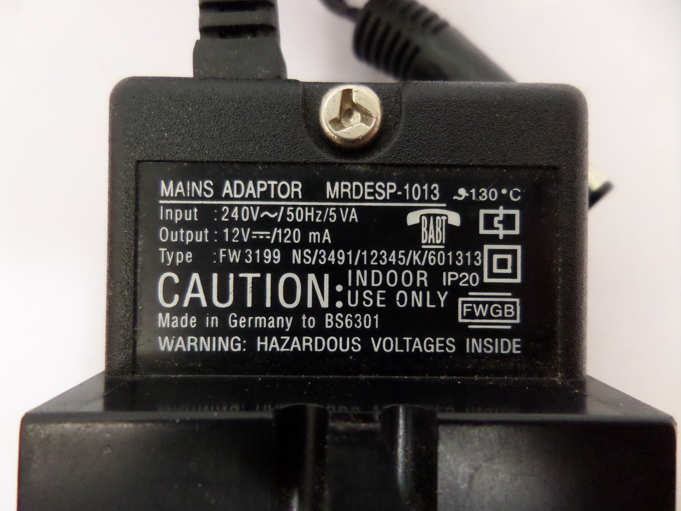 PR25820_FW3199_NEC 12V Mains Adaptor MRDESP-1013 - Image2