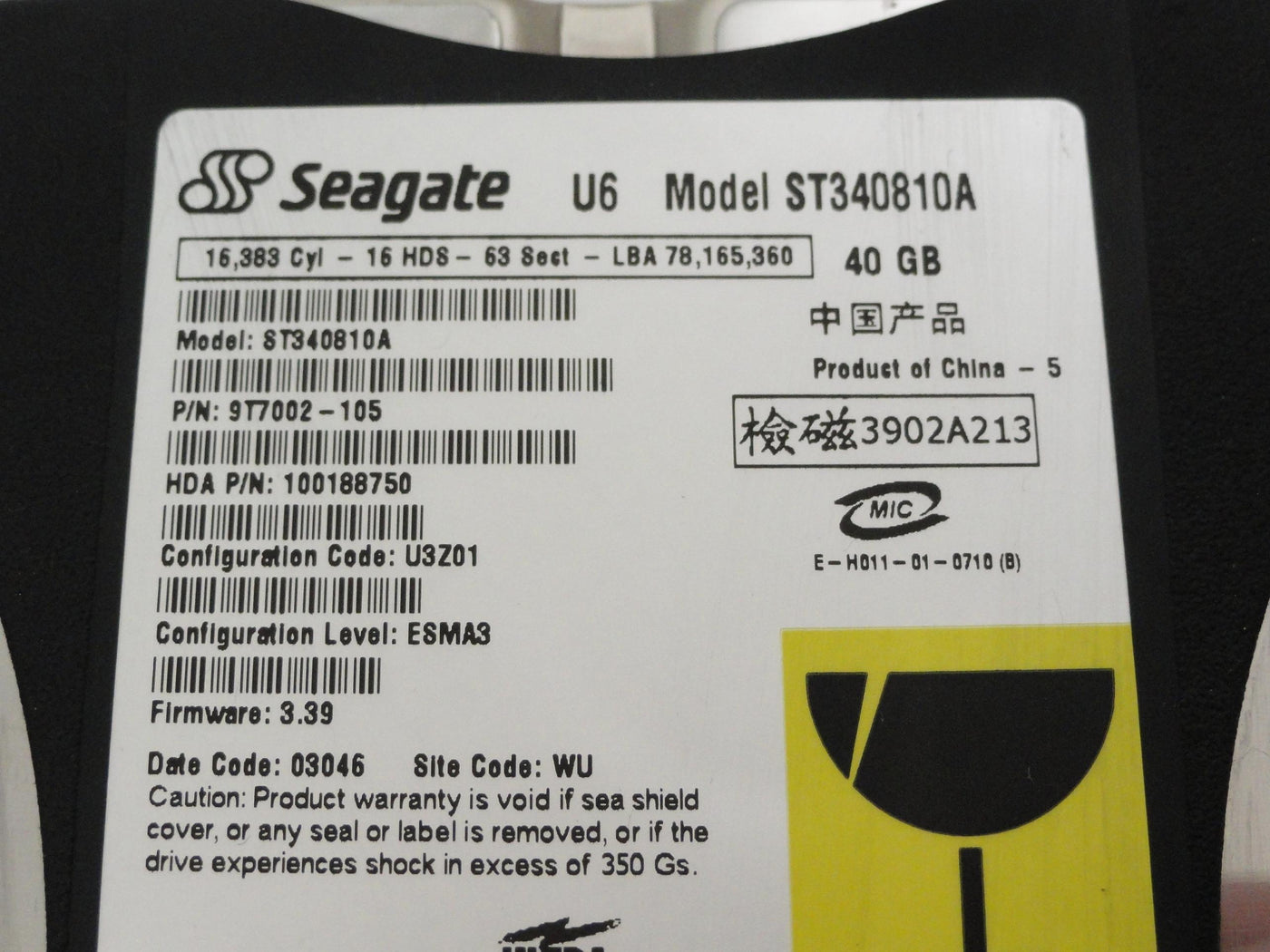 9T7002-102 - Seagate 40Gb IDE 5400rpm 3.5in HDD - Refurbished