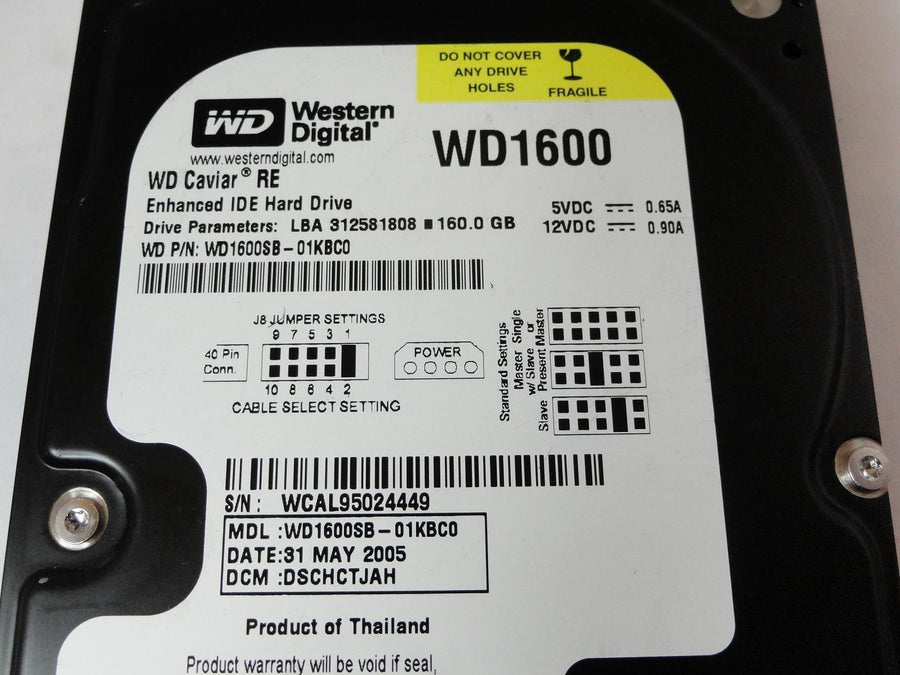 PR23603_WD1600_Western Digital 160GB IDE 7200rpm 3.5in HDD - Image2