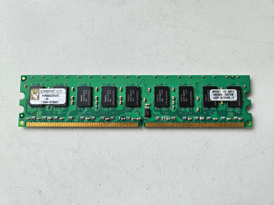 Kingston 2GB PC2-6400 DDR2-800 ECC CL6 240-pin DIMM ( KVR800D2E6/2G 9905321-031.A00LF ) REF