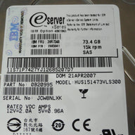 PR13382_0B20995_Hitachi IBM 73.4GB SAS 15Krpm 3.5in HDD - Image2