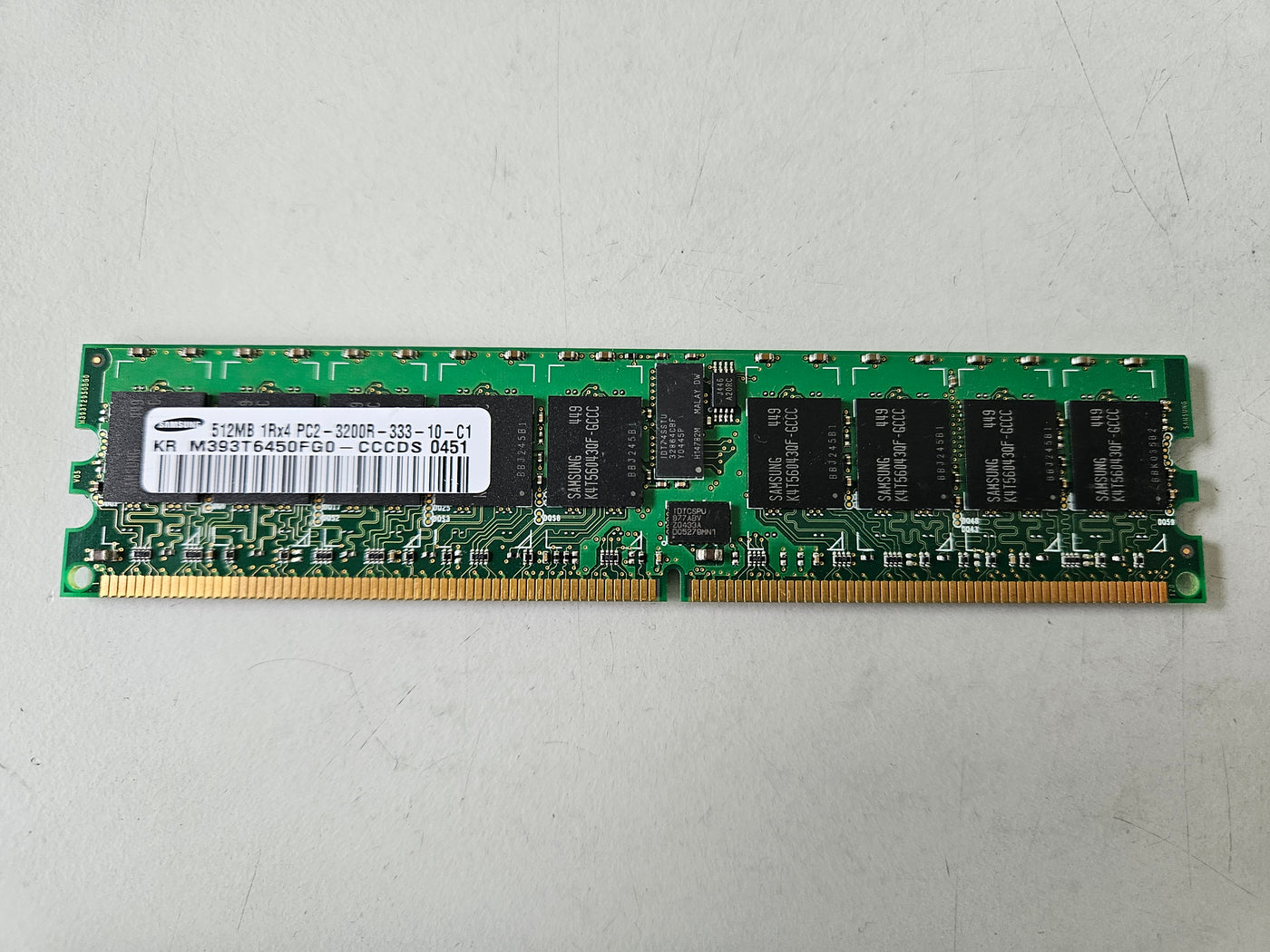 Samsung 512Mb DDR2-400 PC2-3200R CL3 ECC Reg RAM ( M393T6450FG0-CCCDS ) REF