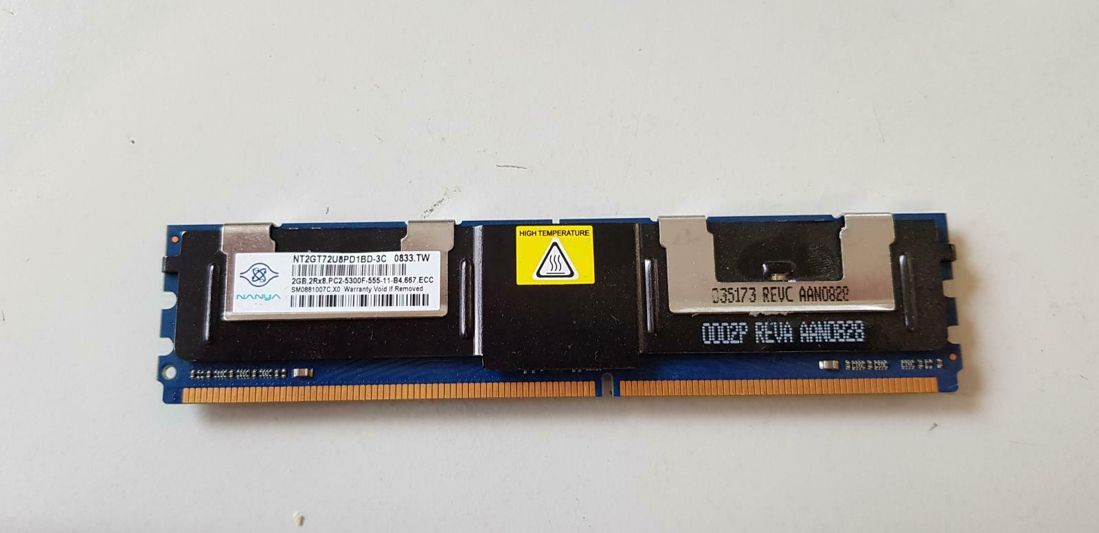 Nanya 2GB PC2-5300 DDR2-667MHz ECC Fully Buffered CL5 240-Pin DIMM ( NT2GT72U8PD1BD-3C ) REF