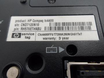 PR20128_tc4400_HP Compaq tc4400 2Ghz No HDD No Ram Laptop - Image5