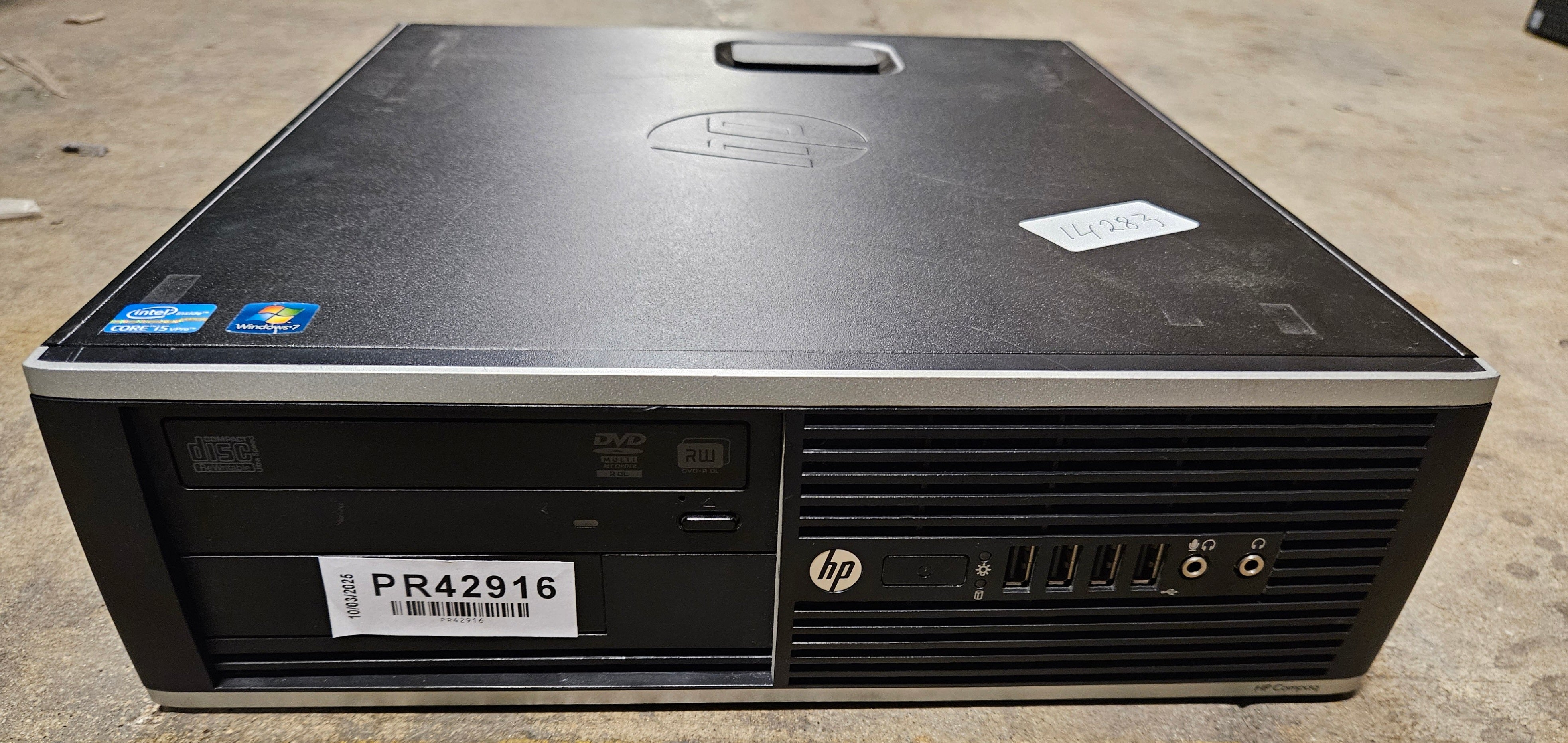 HP Compaq Elite 8300 SFF DVD 4GB RAM i5-3470 3.20GHz NO HDD NO OS PC ( QV996AV ) USED