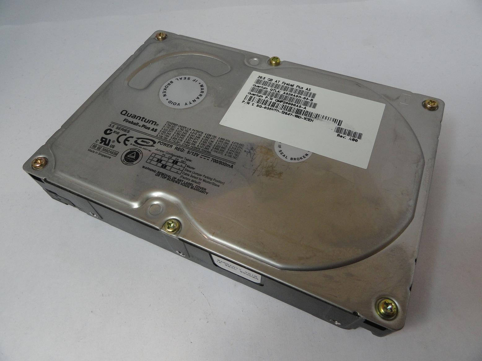 AS20A011 - Quantum Dell 20GB IDE 7200rpm 3.5in HDD - Refurbished