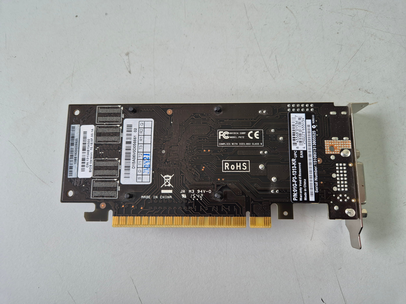 EVGA GeForce GT 210 1GB DDR3 DVI HDMI Graphics Card ( 01G-P3-1313-KR ) USED