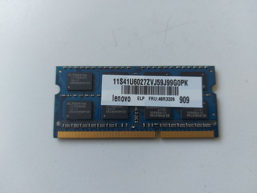 Elpida Lenovo 2GB PC3-10600 DDR3-1333MHz non-ECC Unbuffered CL9 204-Pin SoDimm ( EBJ21UE8BFU0-DJ-F  46R3326 ) REF