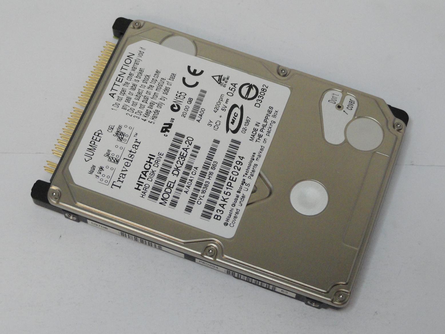 PR03285_DK23EA-20_Hitachi Travelstar 20GB IDE 2.5in HDD - Image3