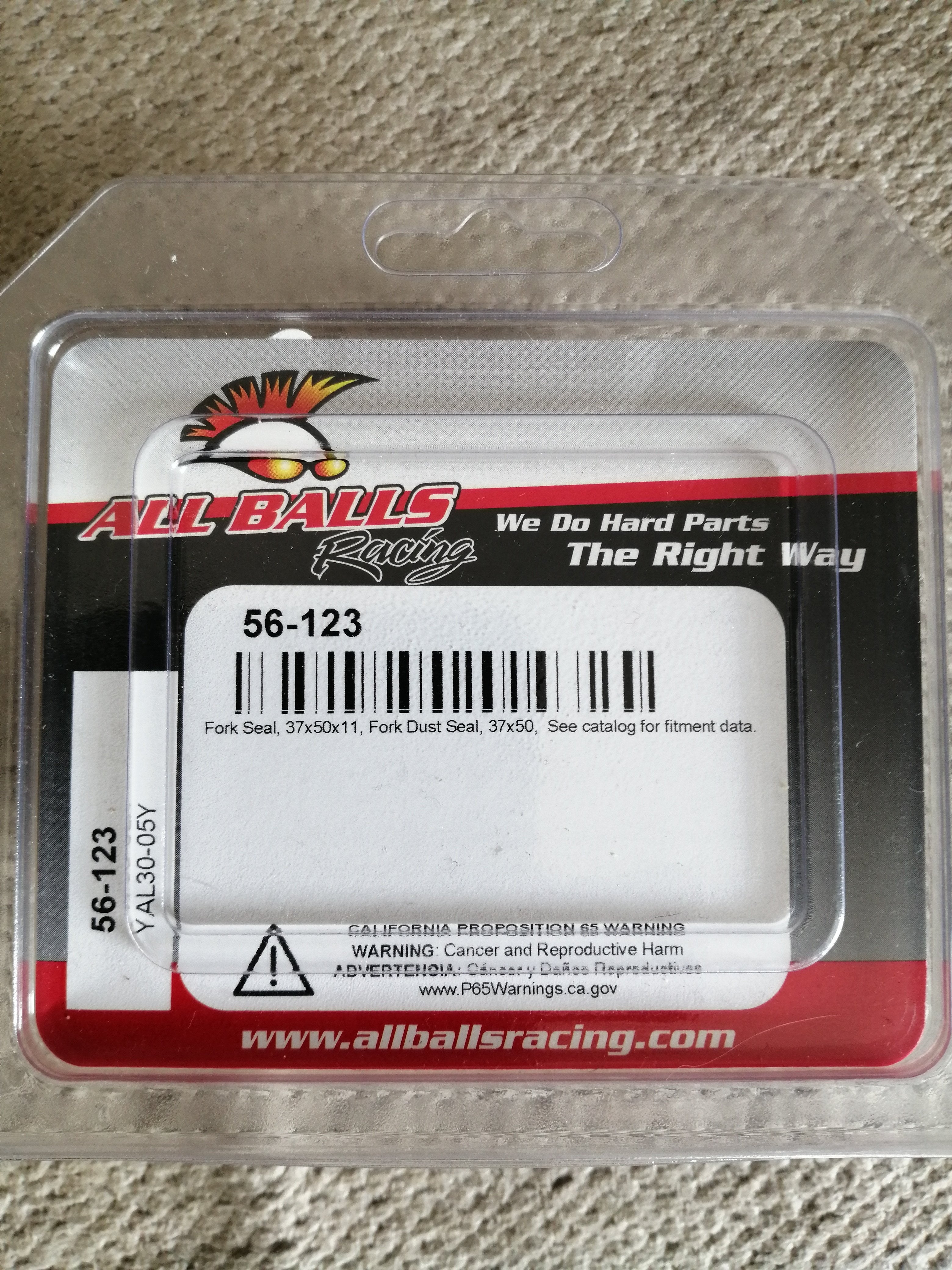 All Balls Motorcycle Front Fork Oil And Dust Seal Kit Set 37 X 50 X 11 ( 56-123 NEW )
