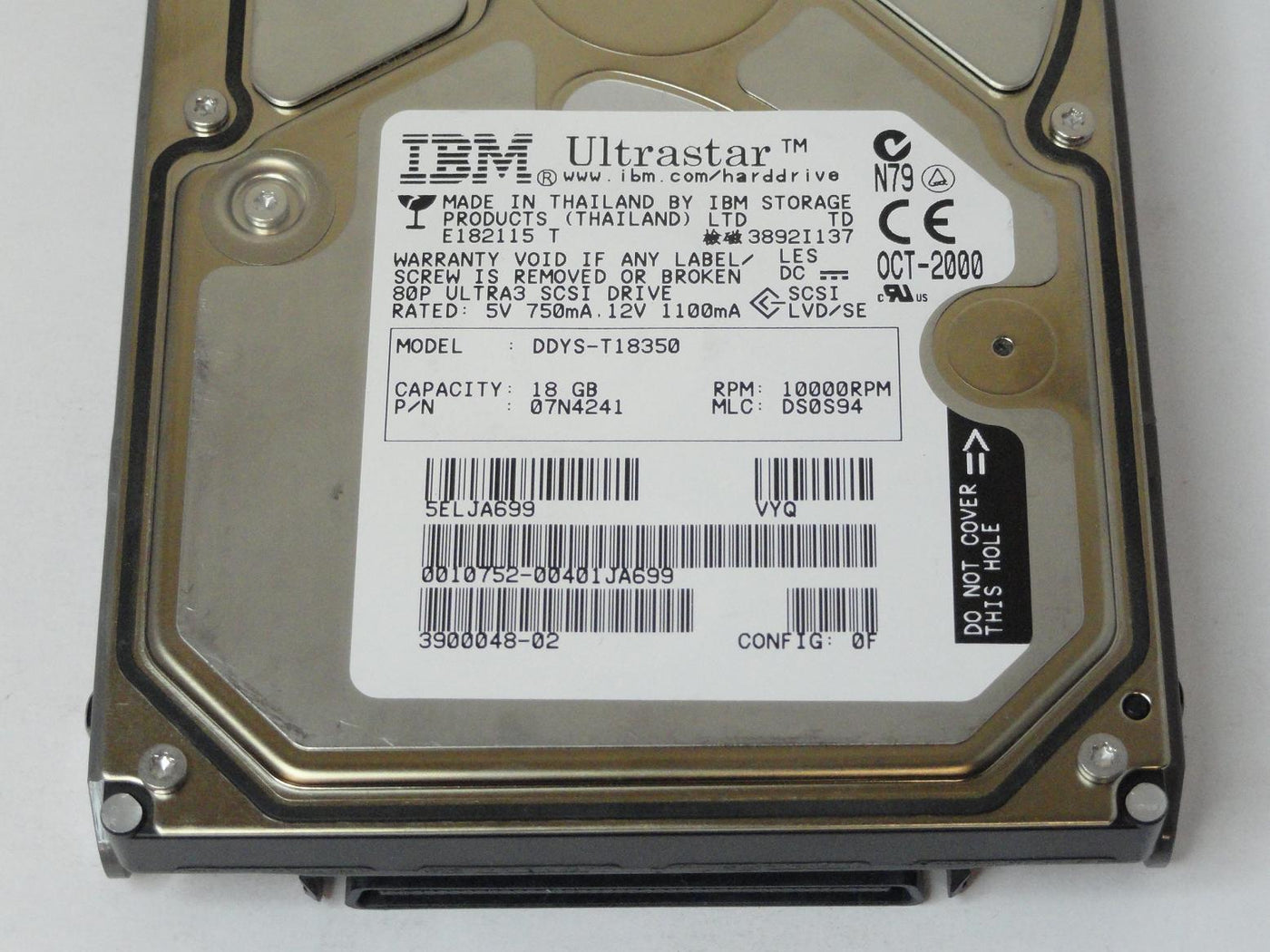 PR00343_07N4241_IBM Sun 18GB SCSI 80 Pin 10Krpm 3.5in HDD - Image4