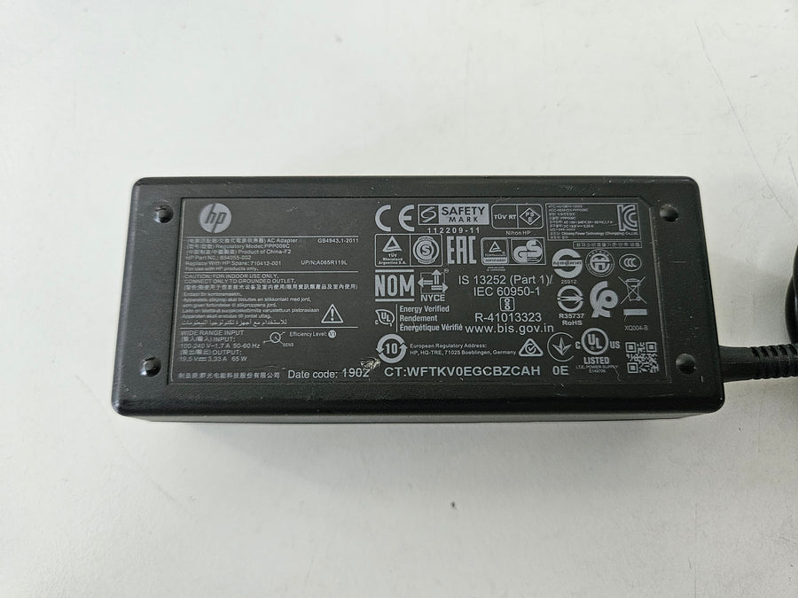 HP 240V 1.7A IN 19.5V 3.33A OUT AC ADAPTER ( 854055-002 PPP009C ) USED
