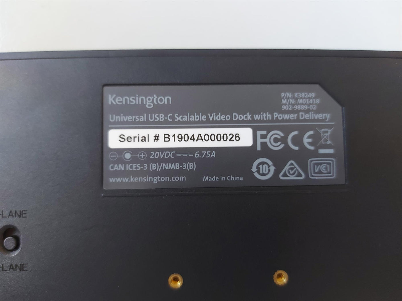 Kensington SD4800P Universal USB-C 10Gbps Scalable Tri-Video Docking Station (K38249 M01418)